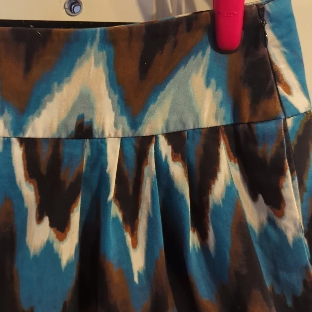 Worthington Stretch Chevron Southwestern feel Swinging Mini - Size 14 - Picture 3 of 12